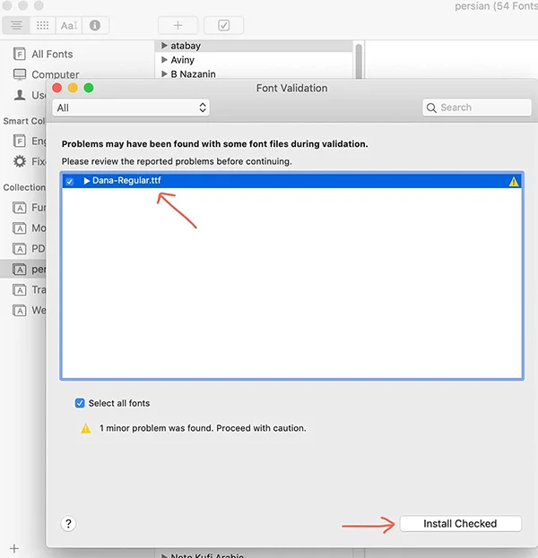 آموزش نصب فونت در مک بوک